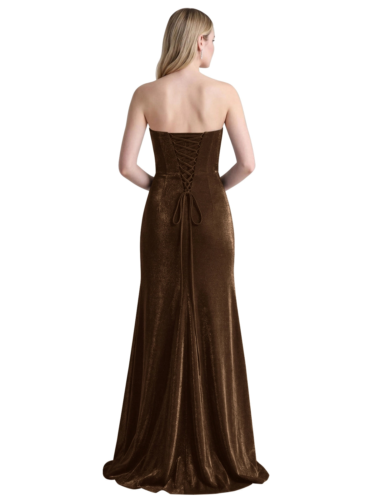 Velvet Prom Dress with Beaded Applique 
