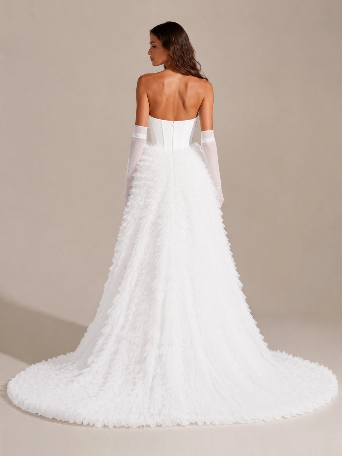 Tulle Wedding Dress with High-Low 