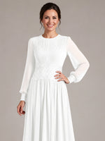 Chiffon Mother of the Bride Dress with Jewel Neckline 