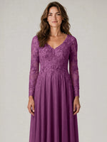 A-line Mother of the Bride Dress with Appliques