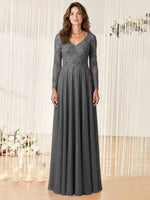 A-line Mother of the Bride Dress with Appliques