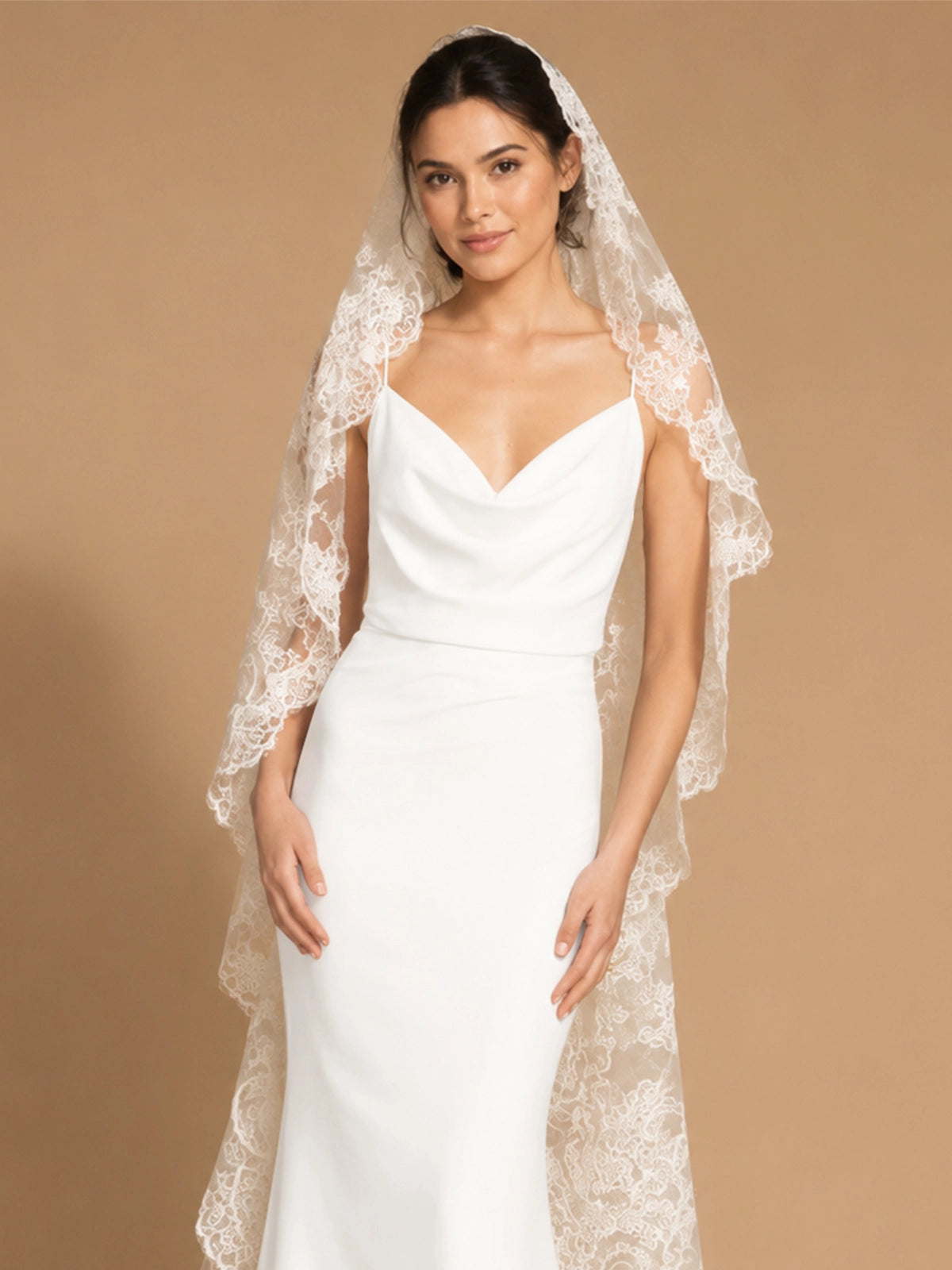 Mermaid Wedding Dress with Cowl Neck 