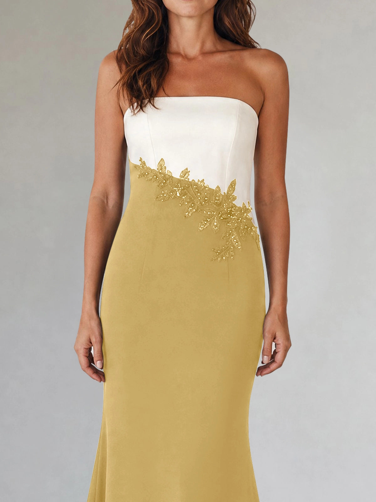 Trumpet Mother of the Bride Dress with Appliques