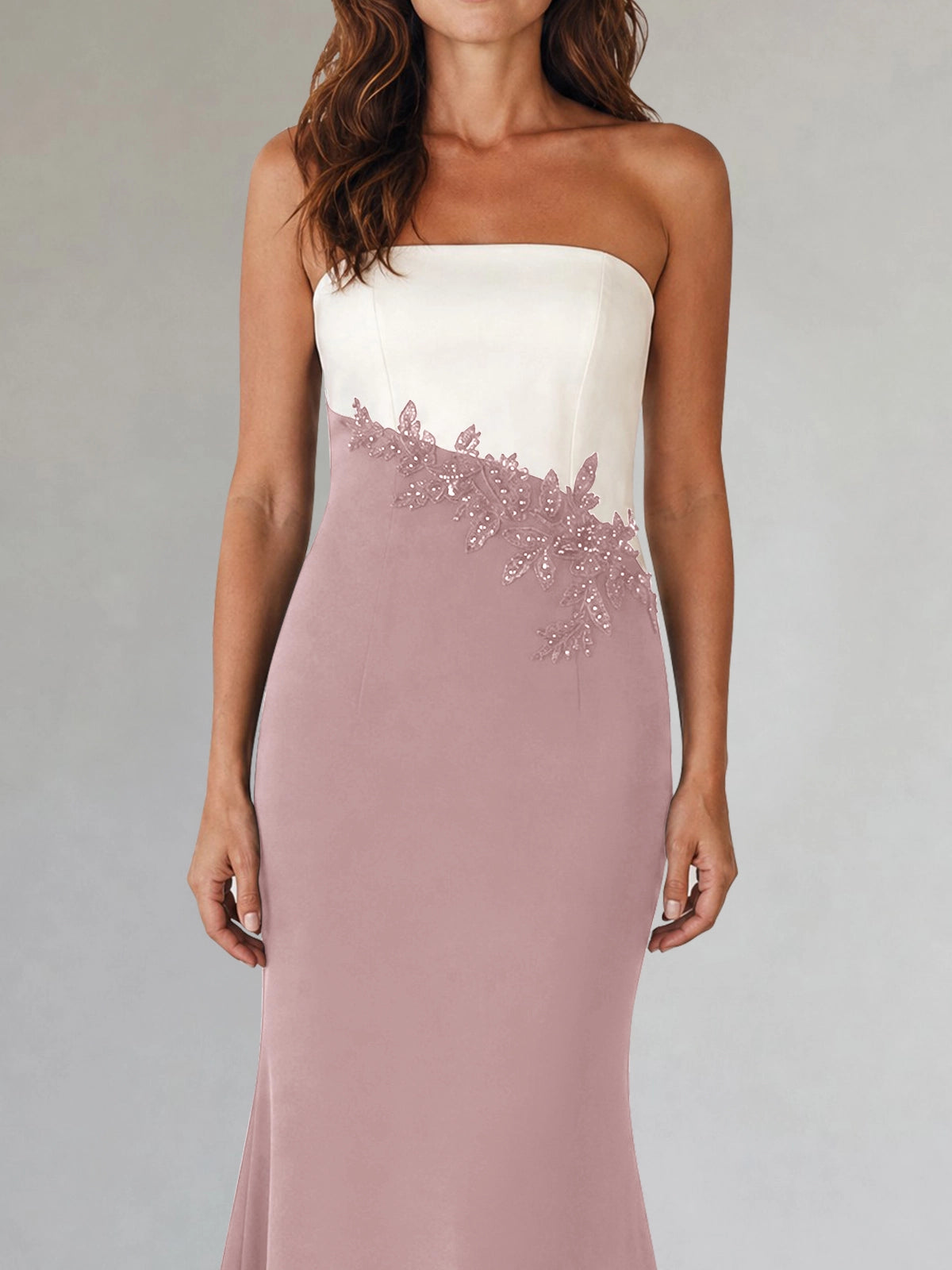 Trumpet Mother of the Bride Dress with Appliques