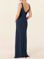 Chiffon Bridesmaid Dress with Slit 