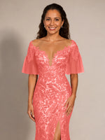Mermaid Mother of the Bride Dress with V-neck 