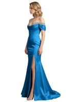 Corset Beaded Trumpet Prom Dress 