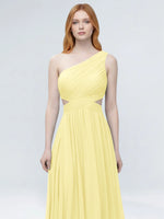 One-Shoulder Side Cut-Out Bridesmaid Dress 