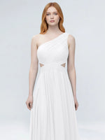 One-Shoulder Side Cut-Out Bridesmaid Dress 