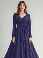Stretch Satin Mother of the Bride Dress with Crystal