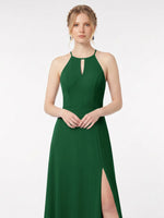 Chiffon Bridesmaid Dress with Halter 