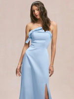 Satin Bow Accent Bridesmaid Dress 