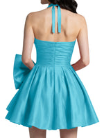 Halter Oversized Bow Mini Dress 