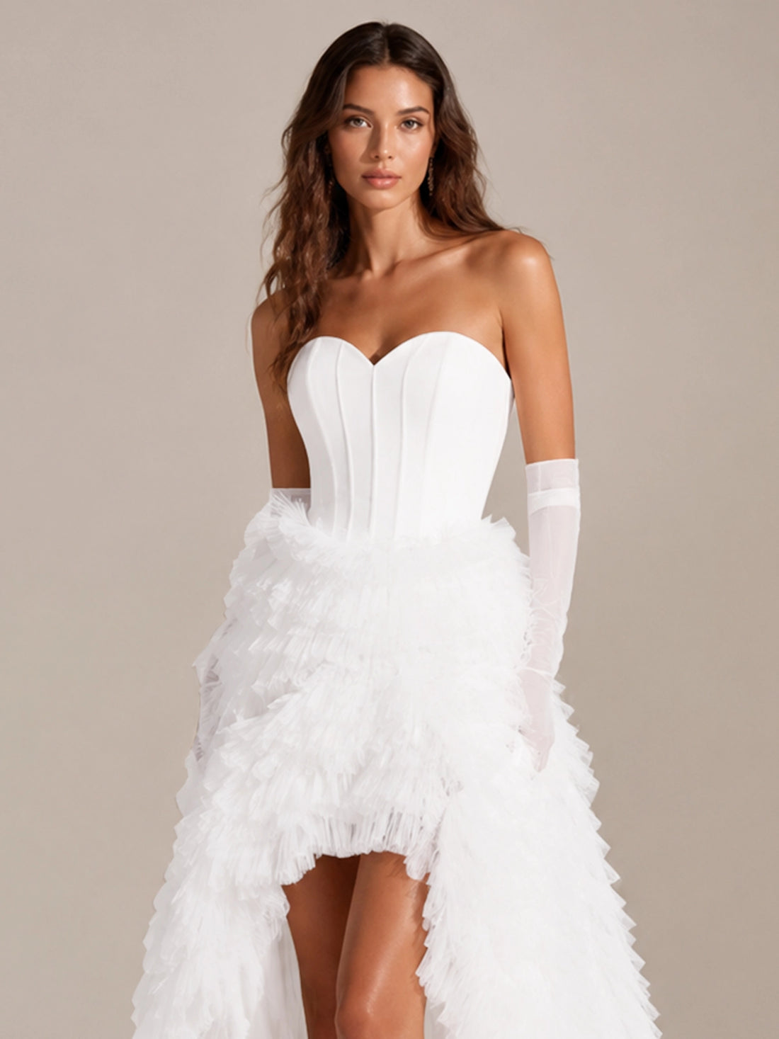 Tulle Wedding Dress with High-Low 