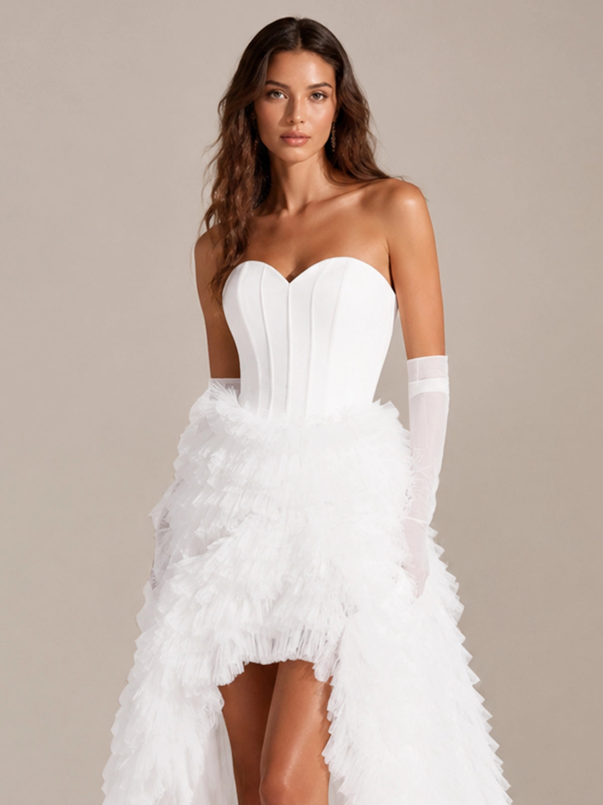 Tulle Wedding Dress with High-Low 