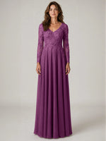 A-line Mother of the Bride Dress with Appliques