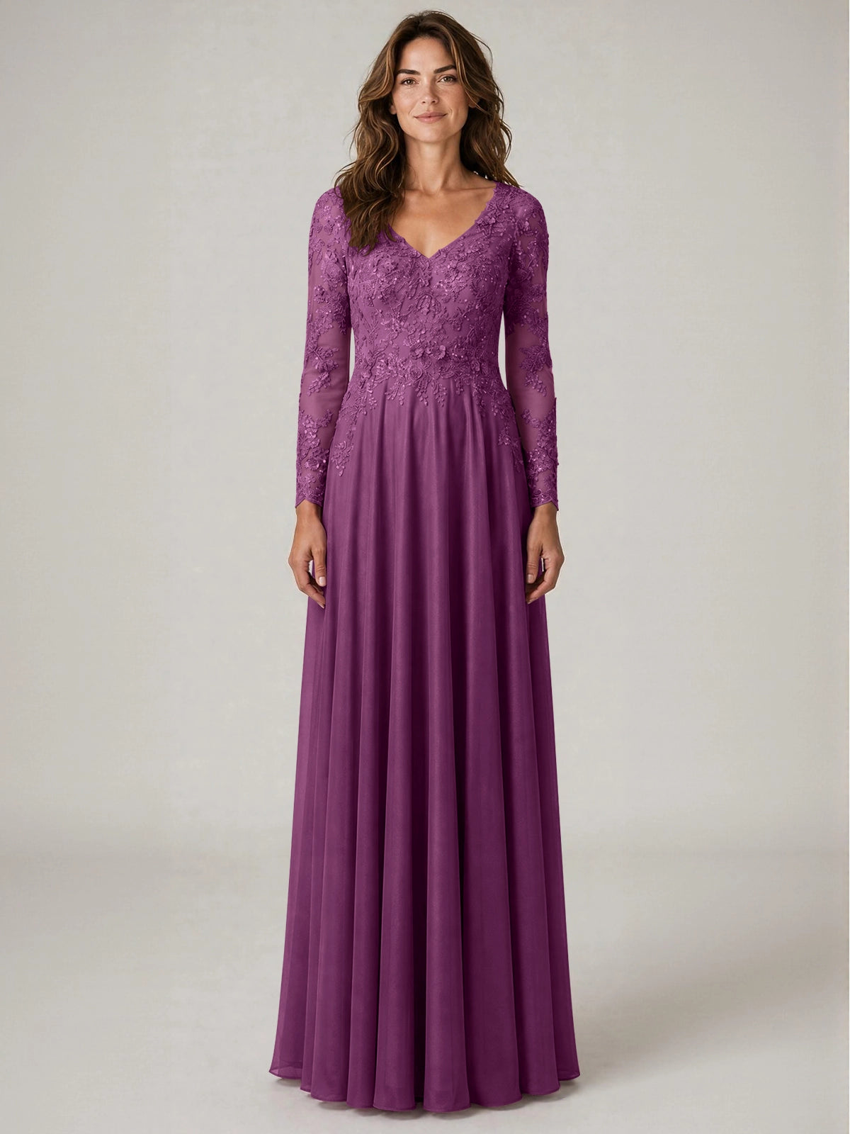 A-line Mother of the Bride Dress with Appliques