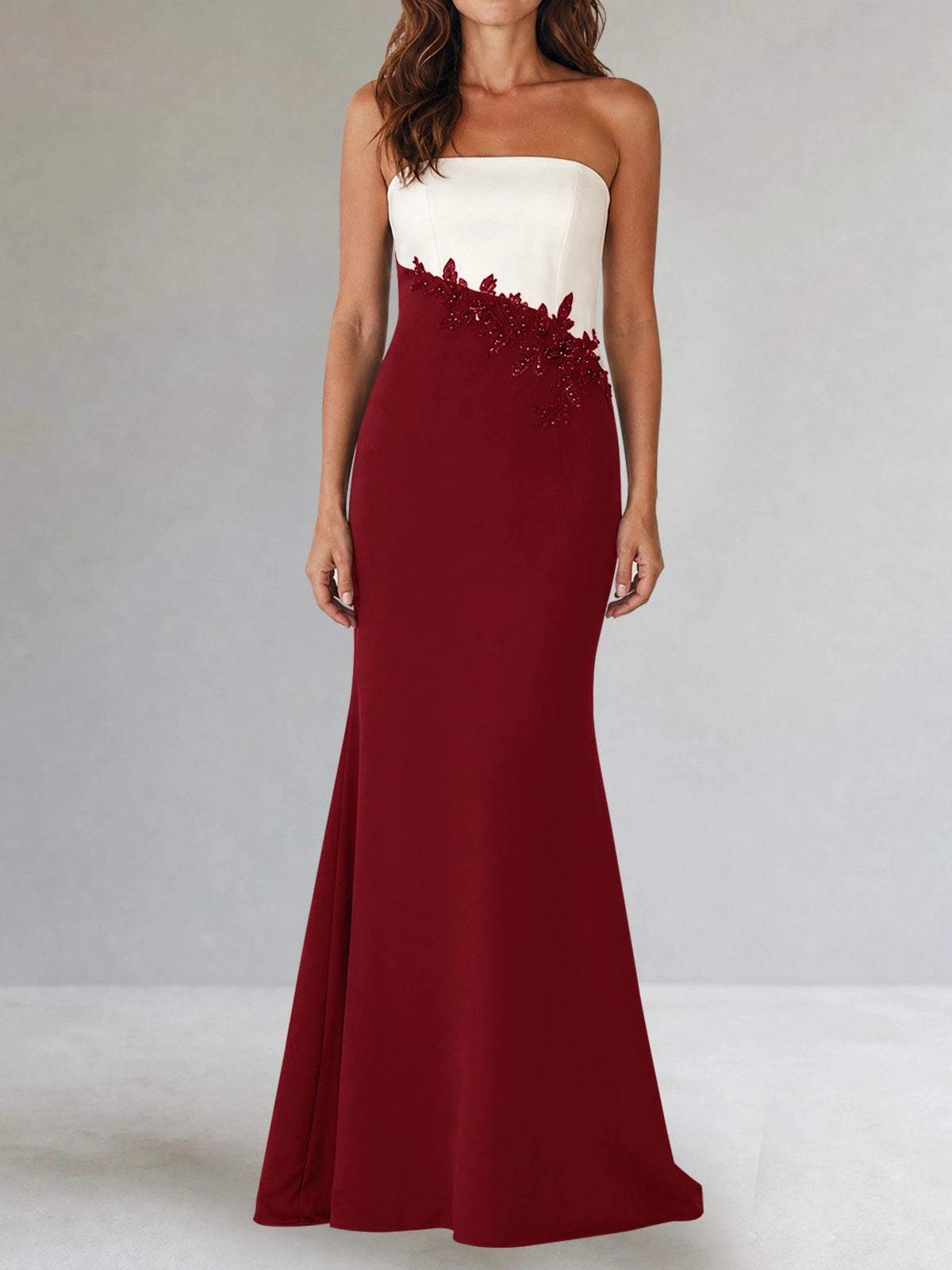 Trumpet Mother of the Bride Dress with Appliques