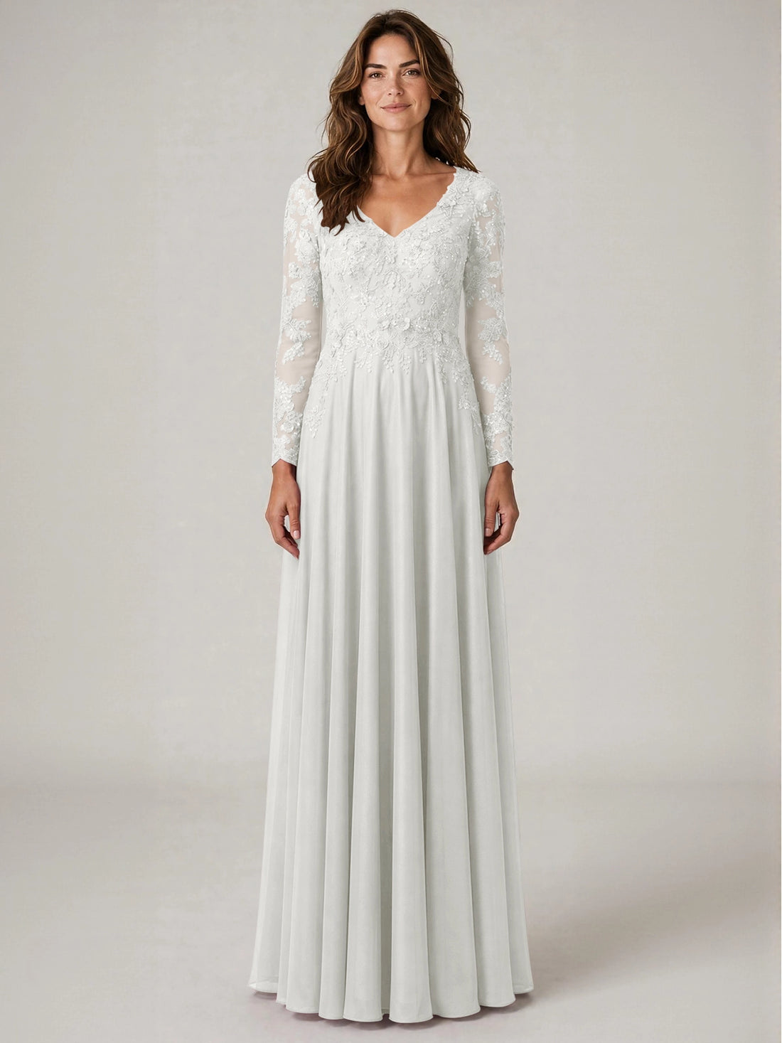 A-line Mother of the Bride Dress with Appliques