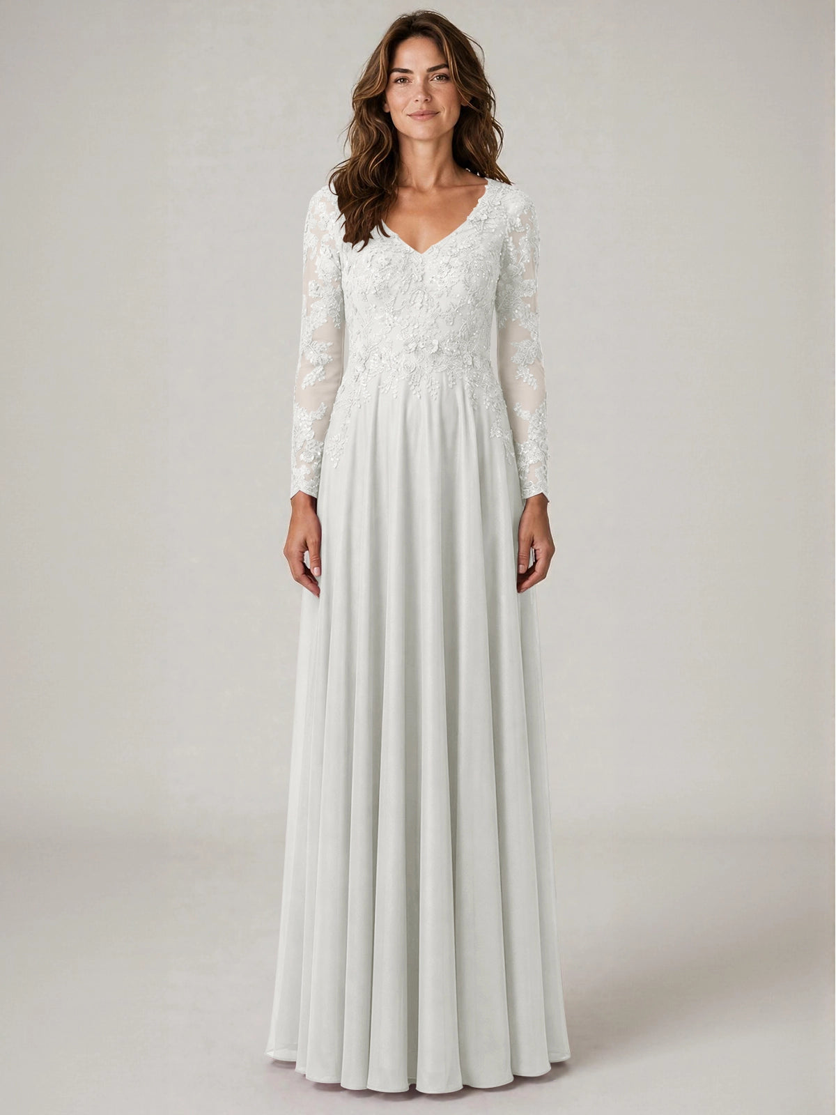 A-line Mother of the Bride Dress with Appliques
