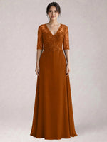 Lace Mother of the Bride Dress with Half Sleeves