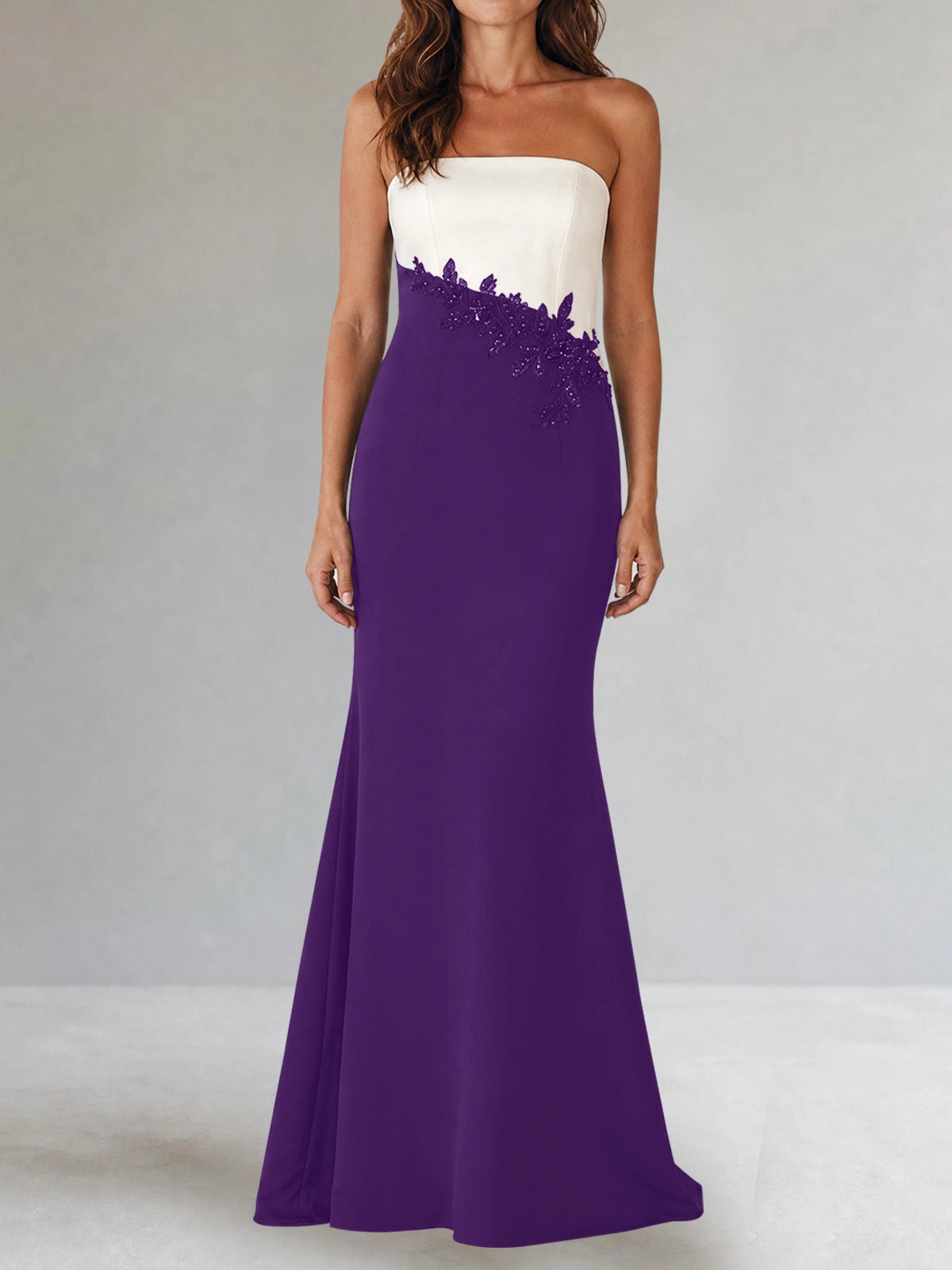 Trumpet Mother of the Bride Dress with Appliques