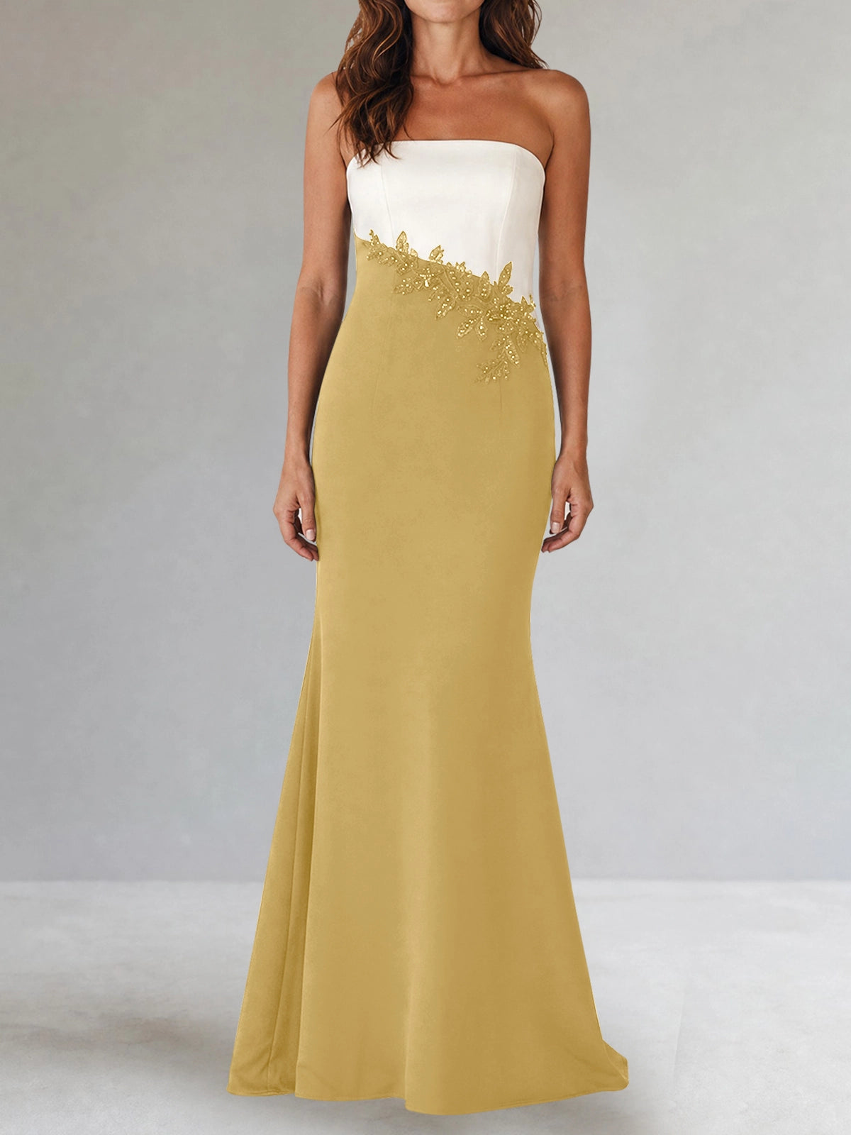 Trumpet Mother of the Bride Dress with Appliques