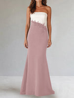 Trumpet Mother of the Bride Dress with Appliques