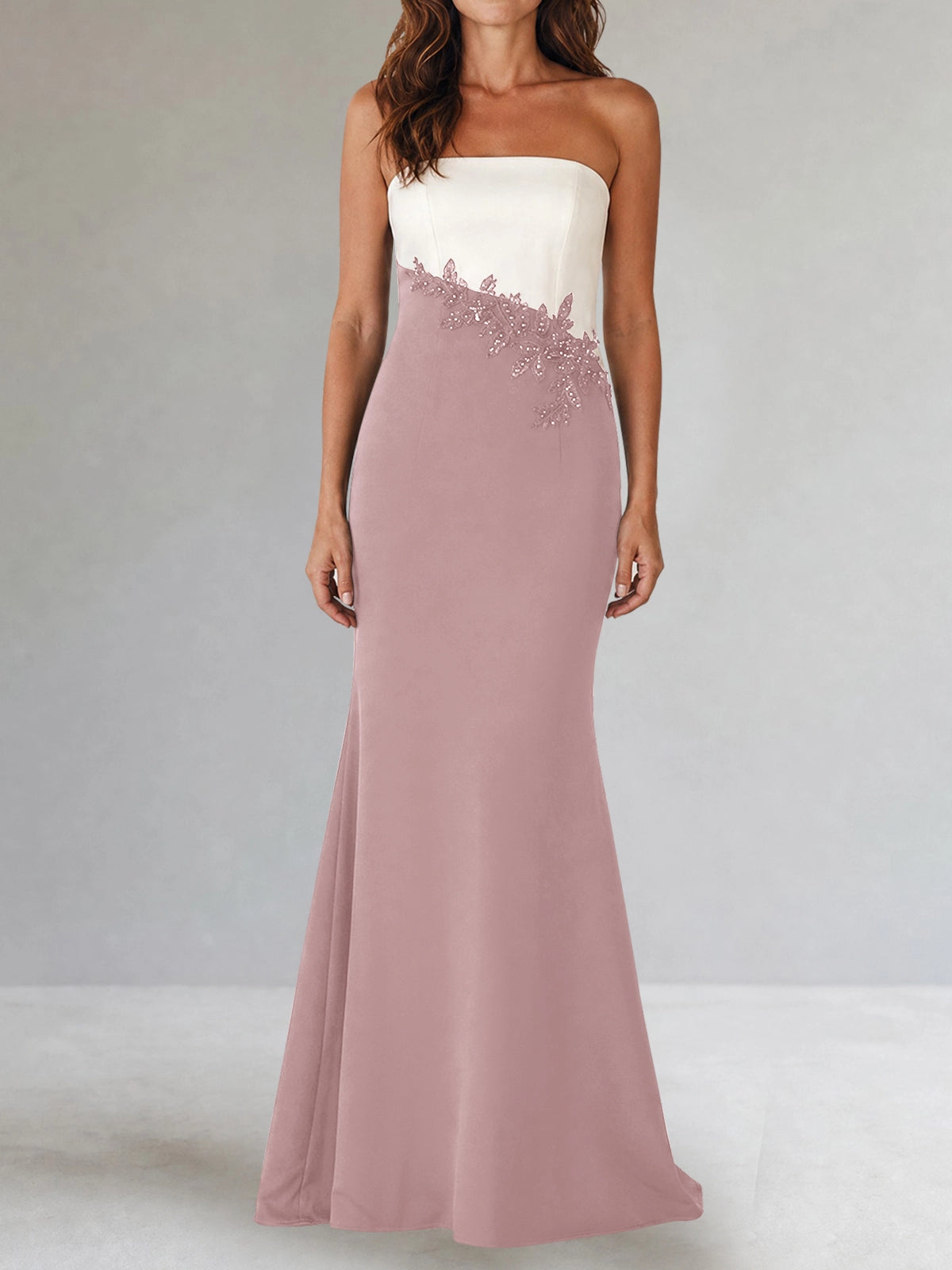 Trumpet Mother of the Bride Dress with Appliques