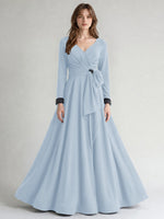 Stretch Satin Mother of the Bride Dress with Crystal