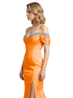 Corset Beaded Trumpet Prom Dress 