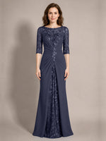 Lace Mother of the Bride Dress with Applique 
