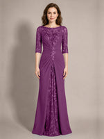 Lace Mother of the Bride Dress with Applique 
