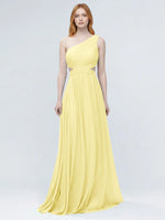 One-Shoulder Side Cut-Out Bridesmaid Dress 