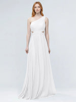 One-Shoulder Side Cut-Out Bridesmaid Dress 