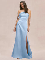 Satin Bow Accent Bridesmaid Dress 