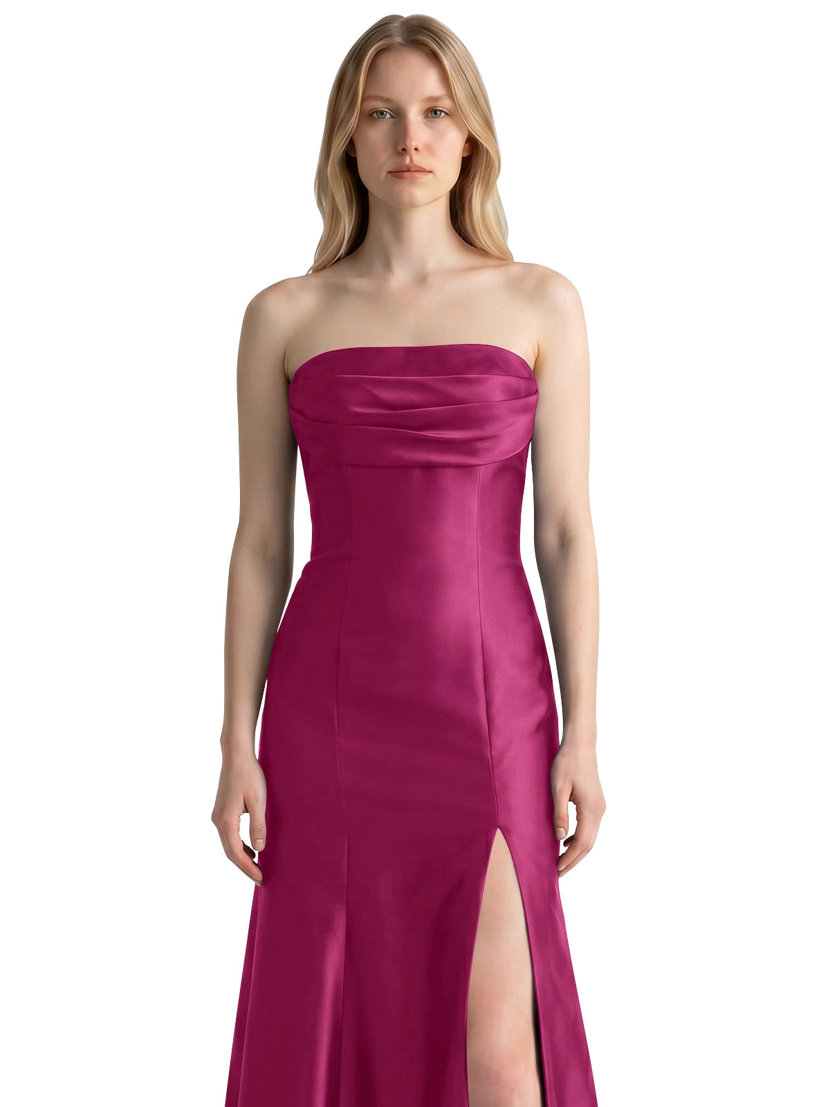 Strapless Ruched Bodice Prom Dress 