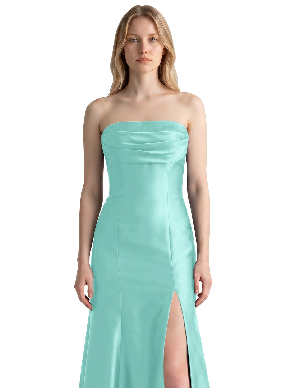 Strapless Ruched Bodice Prom Dress 