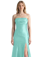 Strapless Ruched Bodice Prom Dress 