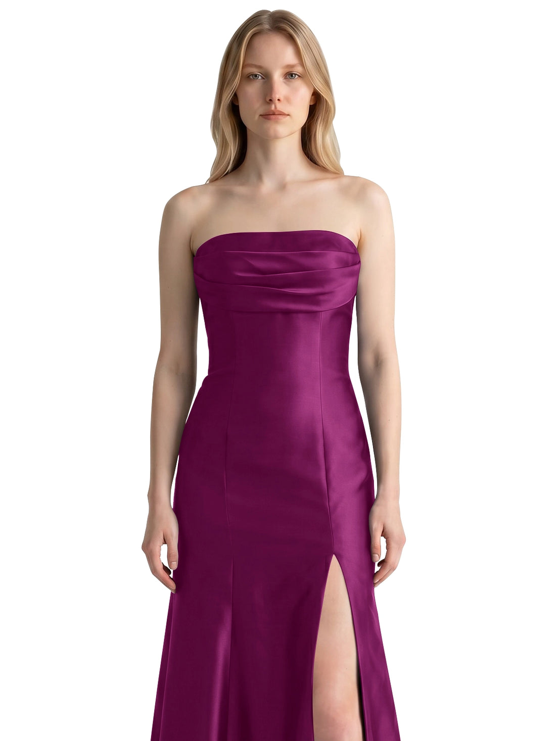 Strapless Ruched Bodice Prom Dress 