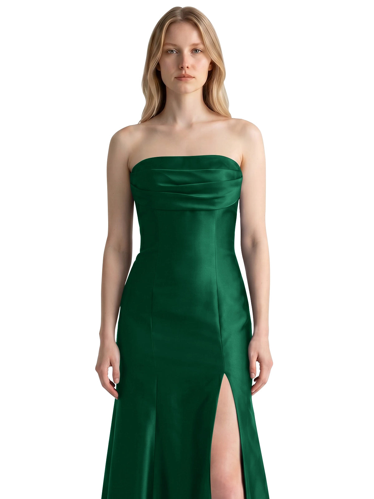Strapless Ruched Bodice Prom Dress 