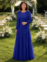 A-line Mother of the Bride Dress with Lace 