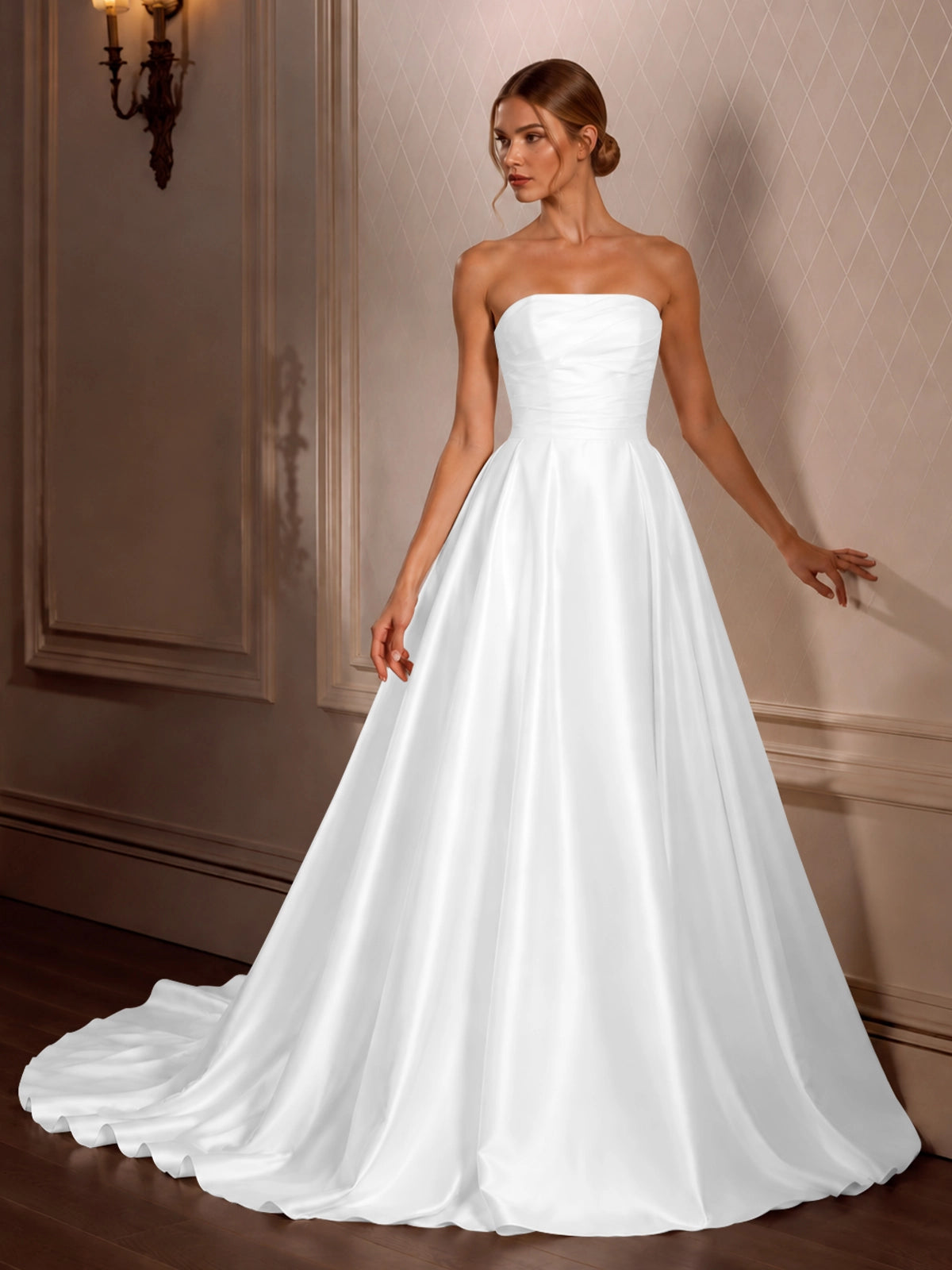 A-line Wedding Dress with Ruched 