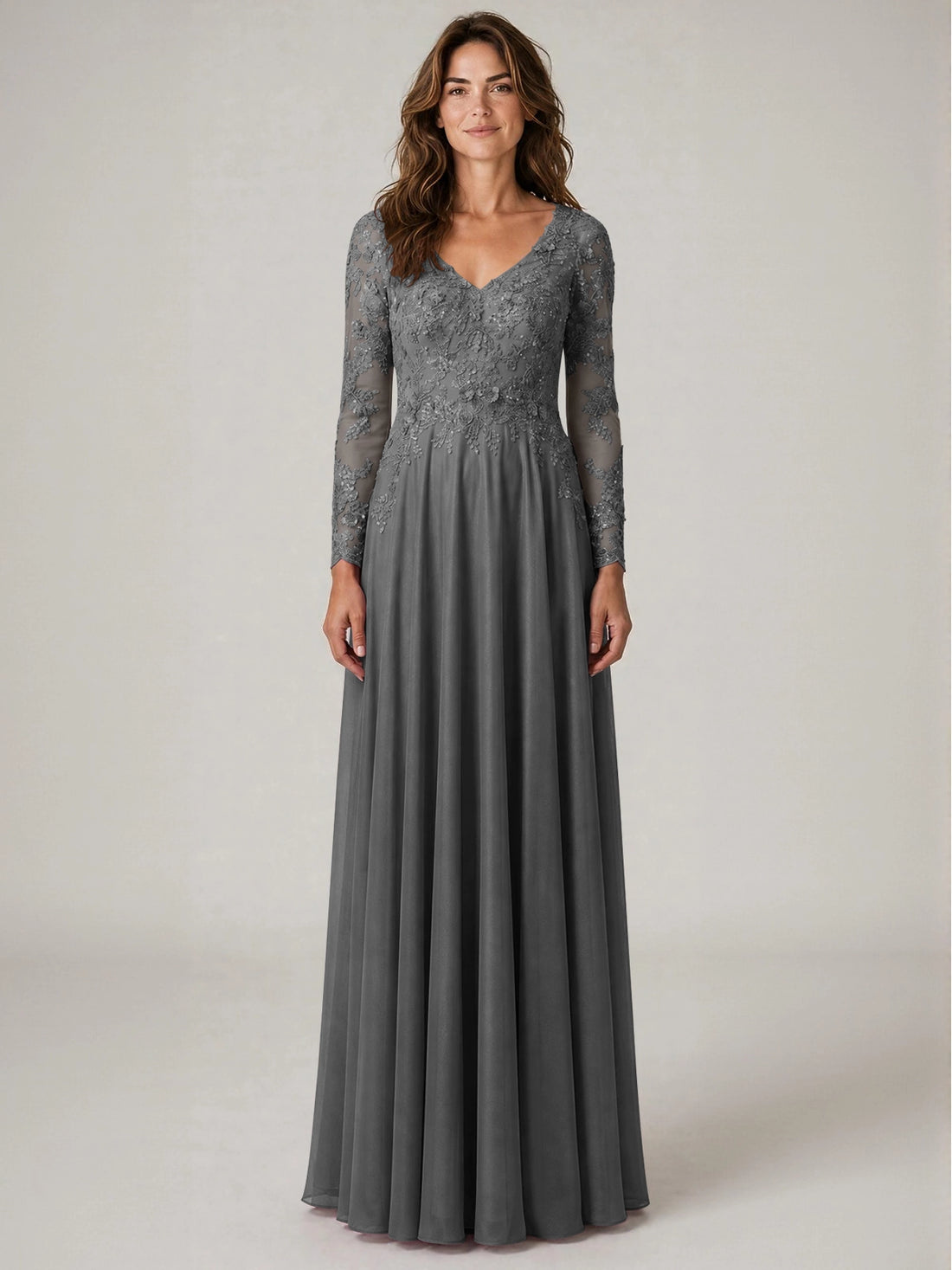 A-line Mother of the Bride Dress with Appliques