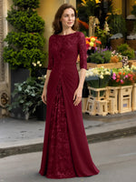 Lace Mother of the Bride Dress with Applique 