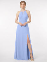 Chiffon Bridesmaid Dress with Halter 