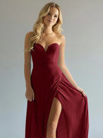 Sweetheart Bridesmaid Dress with Slit 