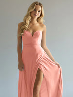 Sweetheart Bridesmaid Dress with Slit 