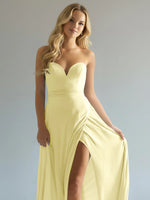 Sweetheart Bridesmaid Dress with Slit 