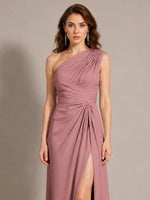 One-Shoulder Prom Dress with Slit